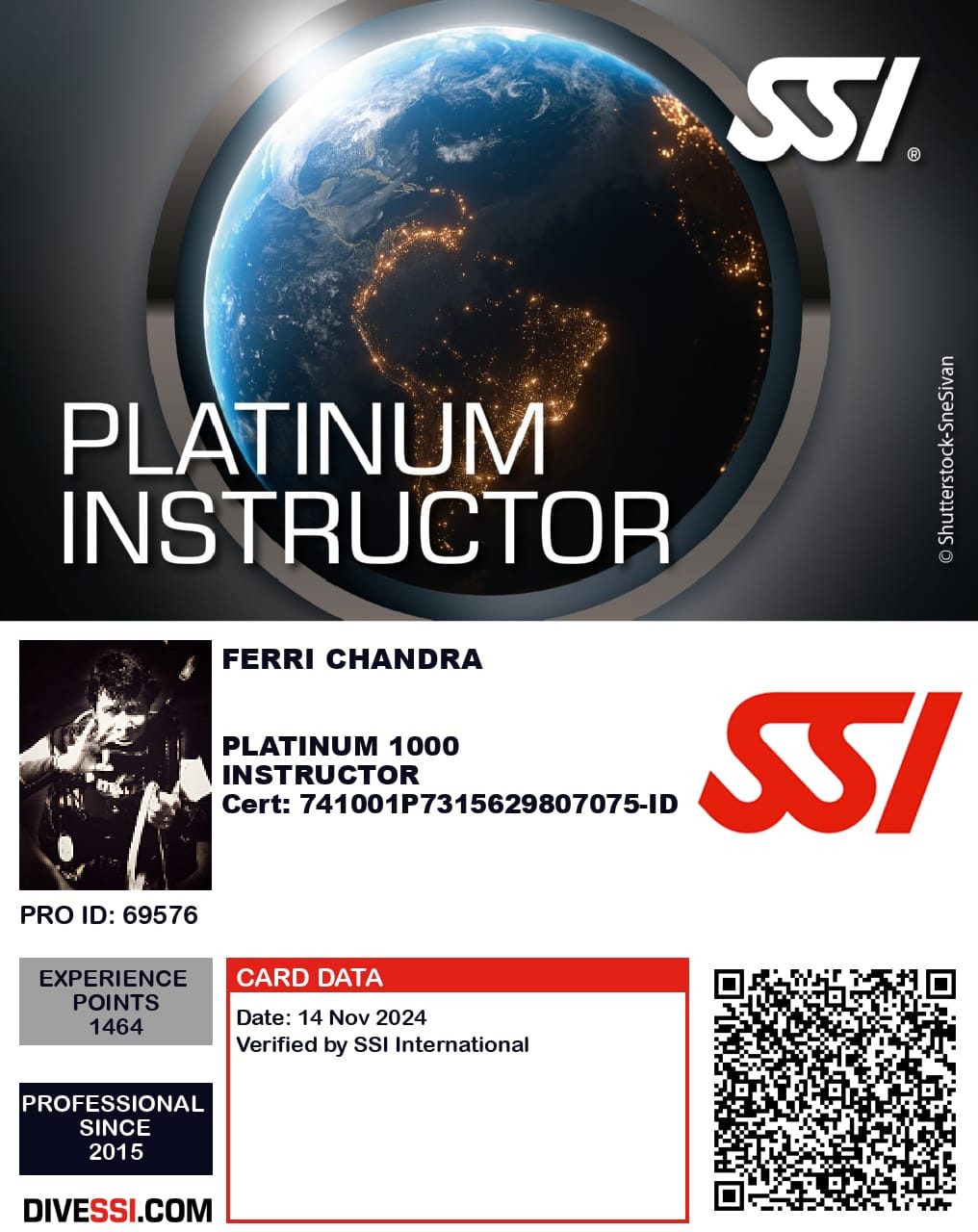Sertifikasi SSI Platinum Instructor